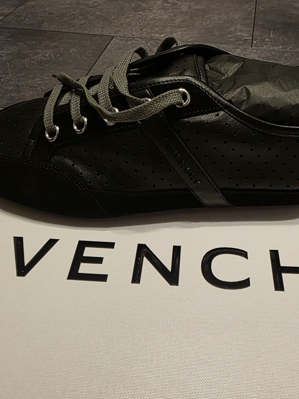 Givenchy Black Leather Low-Top Sneaker